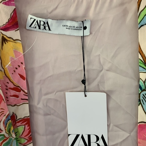 ZARA FLORAL LONG DUSTER XS BLOGGER FAV nwt bohemian festive cottage core floral‎ - Picture 4 of 11